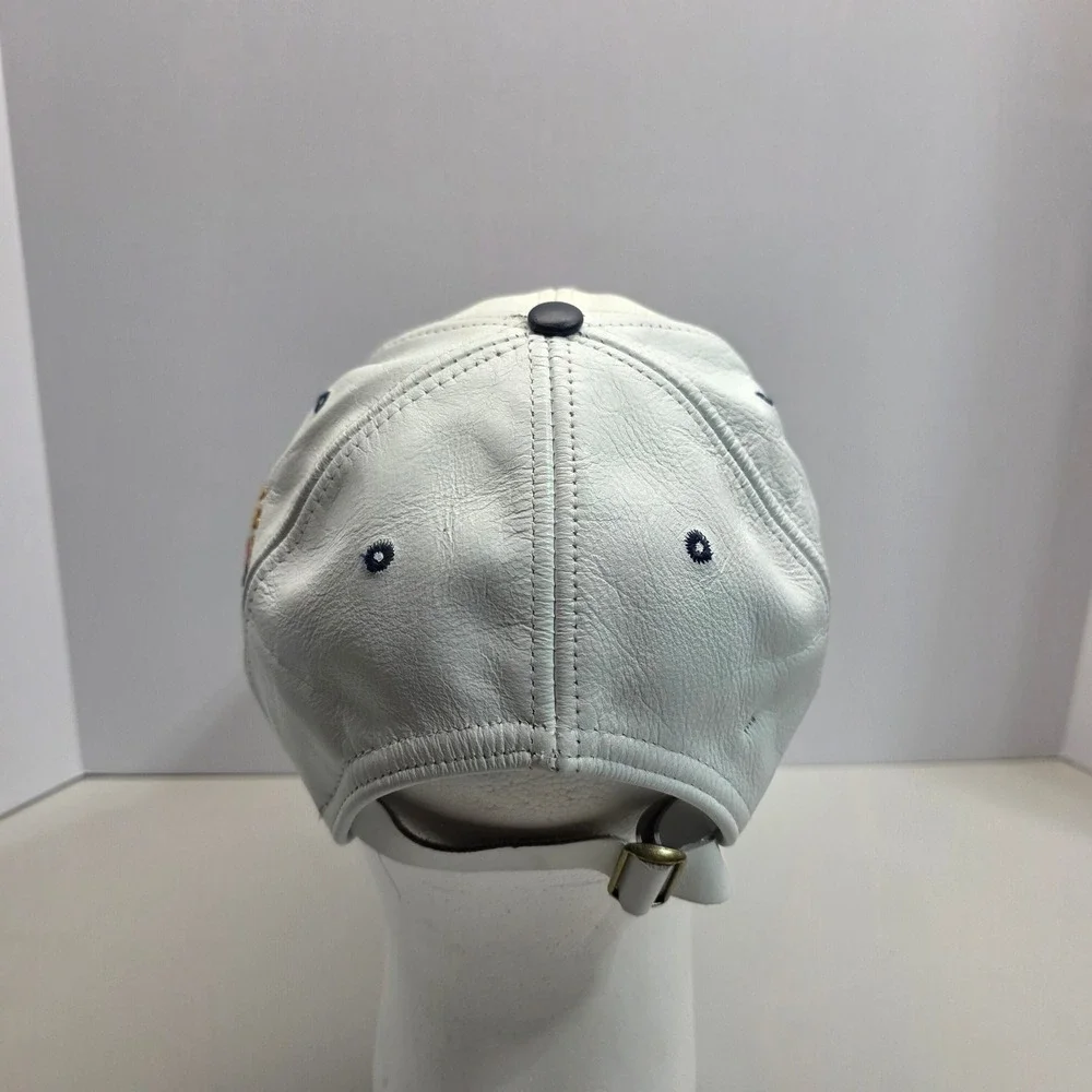 Chase Authentics Jeff Gordon 2001 NASCAR Champion Leather Hat White Navy Blue